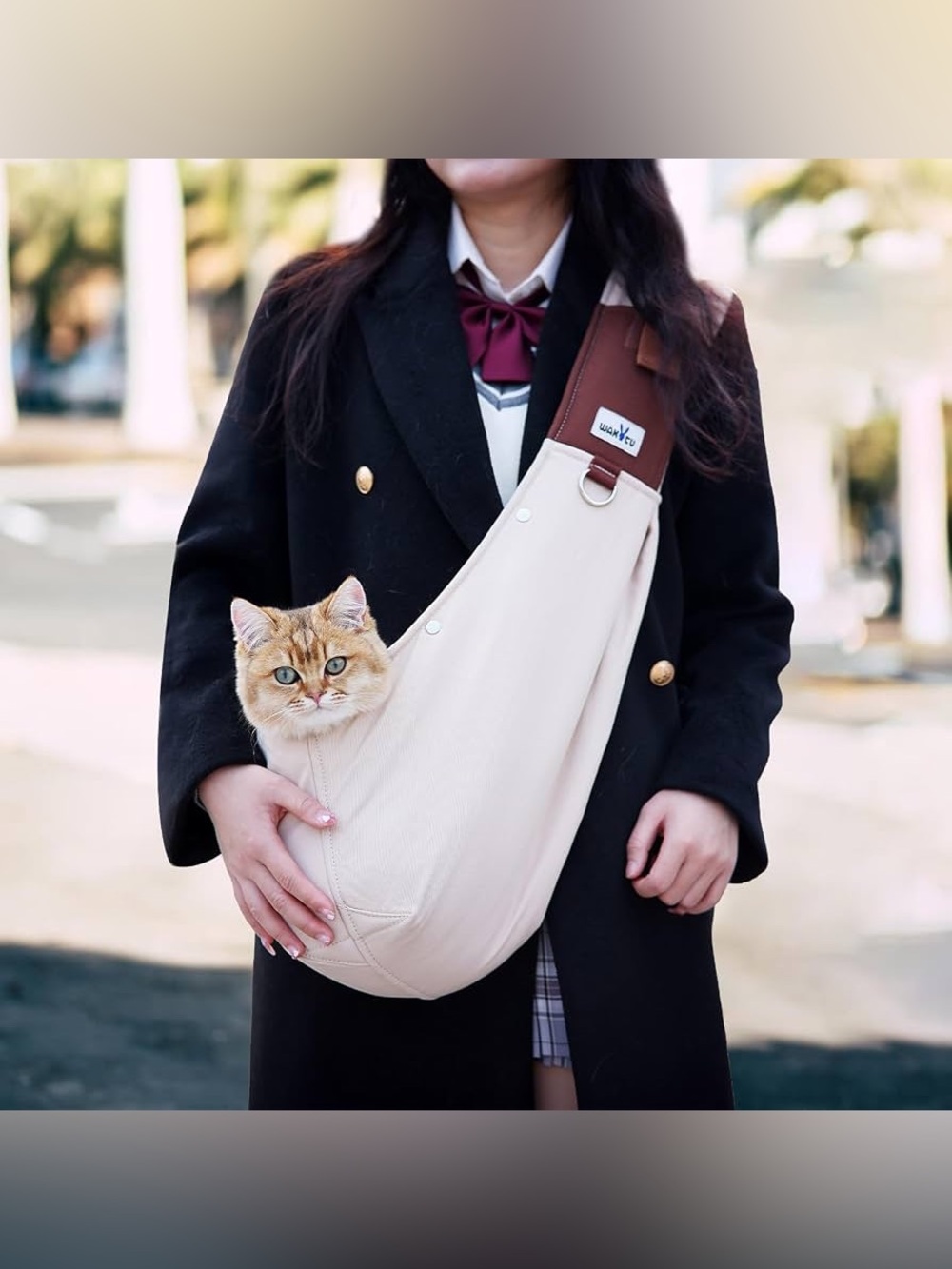 Wakytu | Pet Sling Carrier for Small Dogs,Front Dog Carrier